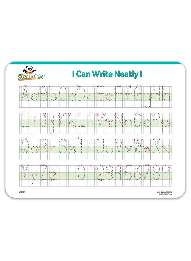 Channie's Channie’S Visual Dry Erase Neat Alphabet Hard Board For 1St 2Nd 3Rd Elementary School Students Handwriting Practice - Image 3