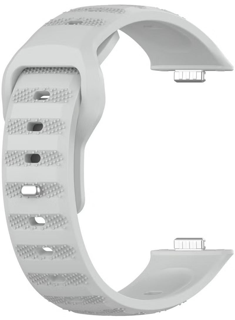 Strap for Huawei Watch Fit 3/Fit 4/Fit 4 Pro, Silicone Watchband Replacement Bracelet Gray - Image 1