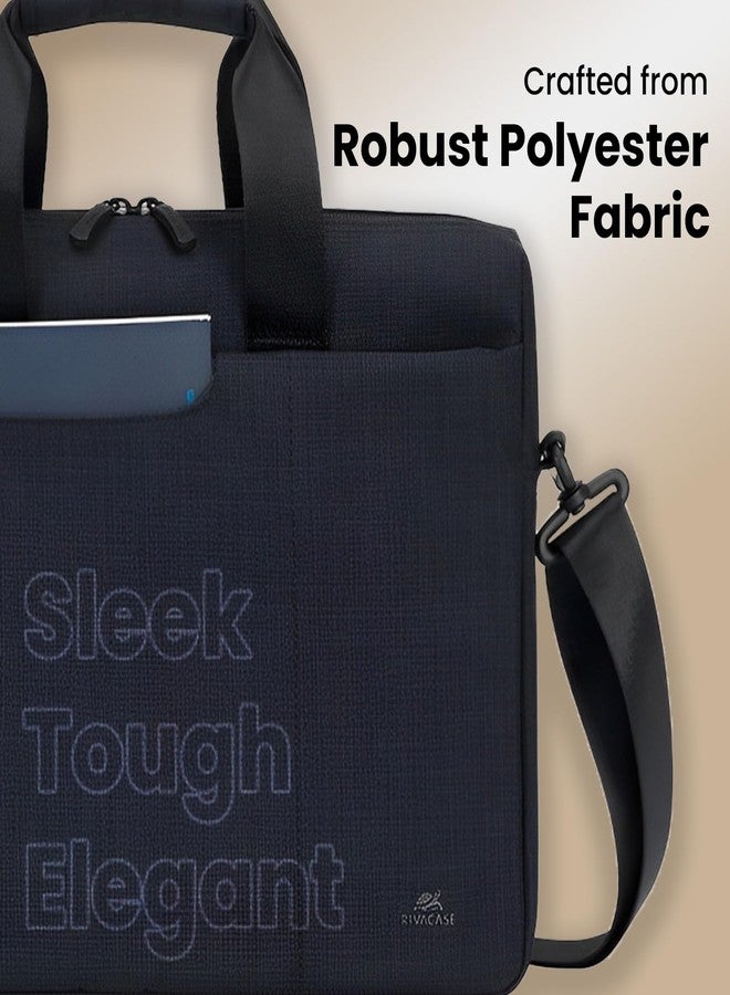 RIVACASE Biscayne Laptop Bag 15.6 Inches Versatility and Style Compact Shoulder Bag for Notebooks Ultra Light Computer Bag for Women/Men/Travel/Business, Compatible with Laptop Macbook Pro 15.6 inch - Image 2