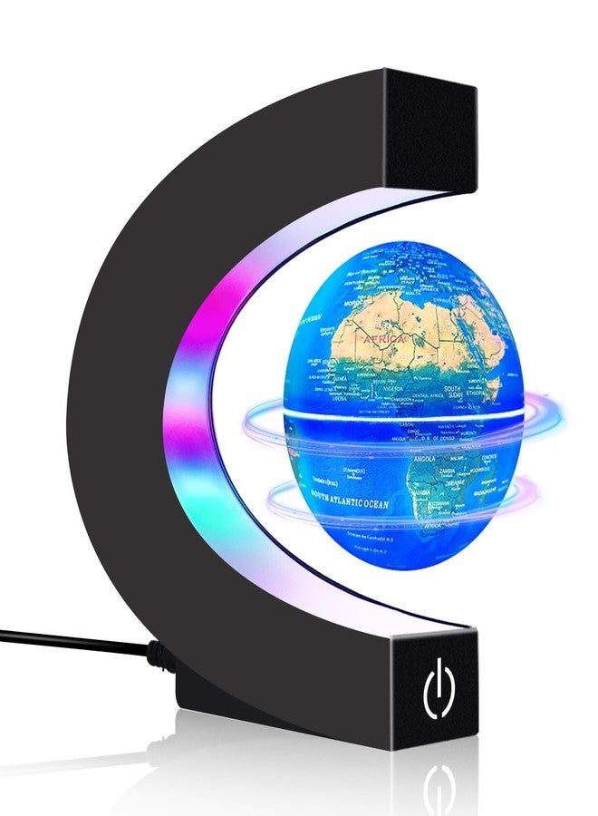 Poojaed Magnetic Levitating Floating Globe with 7 Colored Lamp, World Globe for Men Father Boy Girl, Birthday Gifts Office Home Desk Toy Decor Display Frame, Cool Tech Gadgets Gifts - Image 1