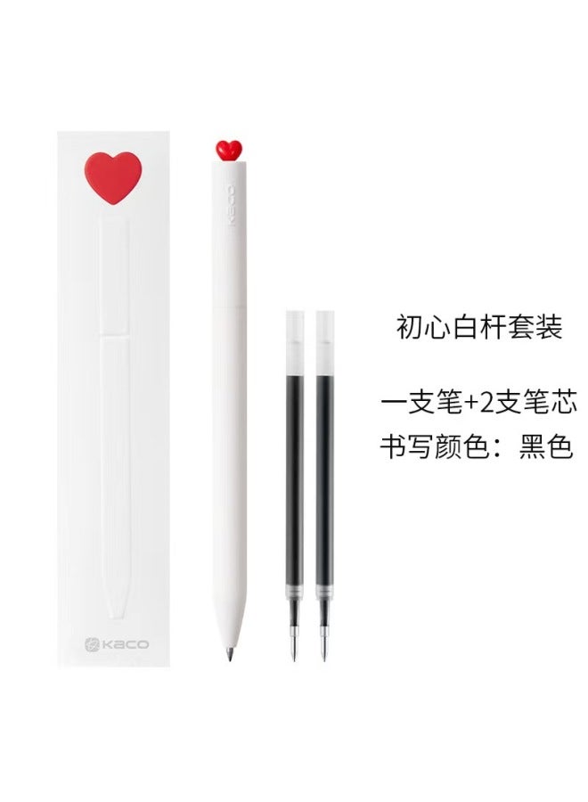Kaco Initial Heart Gel Pen Rotating Core Creative Signature Pen Love Gift Boxed Exam Brush Water Pen 0.5 - Image 1