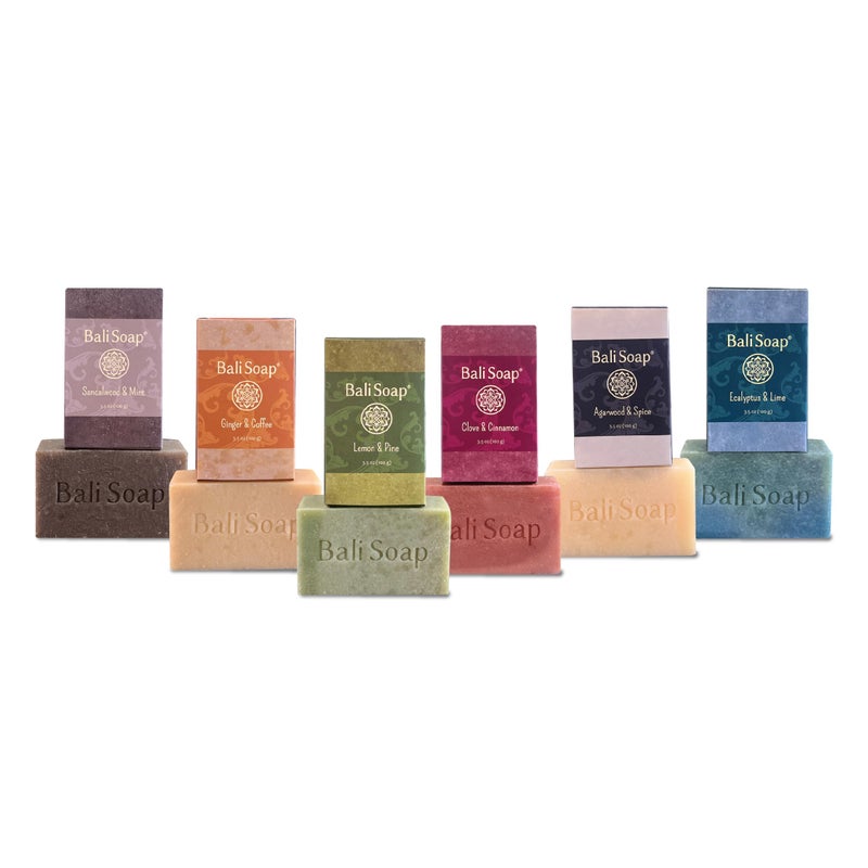Bali Soap Masculine Collection â€“ Handmade in Bali Cold Process Bar Soap, Menâ€™s Soap Gift Set â€“ Body Wash with Wood, Spice Scents, Natural Oils, Vegan 6-Pack - Image 3