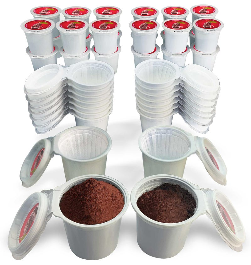 iFillCup 42 iFillCup Fillable K Cups - Ultrafine Filters for Sediment-Free Brew, Universal K Cup Brewer Compatibility, DeepBrew Filter Holds 50% More Coffee for Insanely Rich Brews (Red) - Image 1