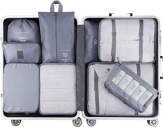 7 Seas 7Seas Travel Cloths and Essentials Organizer Mesh Bag set of 7Pcs Luggage Bag for BraPantrySocksShoeCosmetics Packing Bags For Outdoor Family Trips Foldable Travel Packing Bags multicolor - Image 5