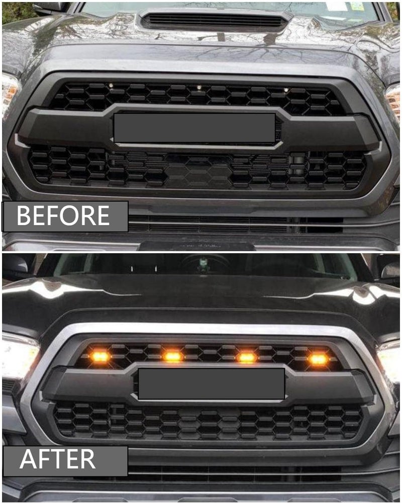 MEALAM Amber LED Lights 4PCS Front Grille Raptor Lamps for 2016-2019 Toyota Tacoma TRD Pro - Image 5