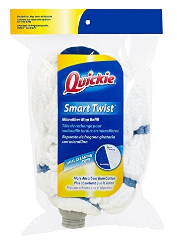 Quickie Microfiber Twist Mop Refill - H11 0362M312 , White , 16-inch x 3.75-inch - Image 2