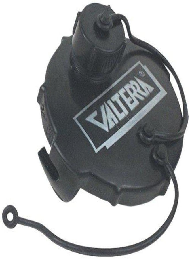 غطاء صمام تصريف Valterra T1020-1 - 3 بوصات مع غطاء 3/4 بوصة GHT، أسود