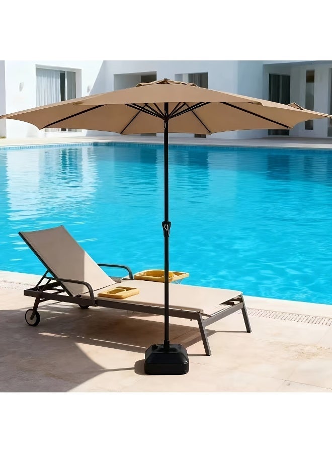 Vparty Outdoor Patio Umbrella - Outdoor Leisure Sun Umbrella Beach Umbrella, Foldable Sun Umbrella, Stall Umbrella Sunscreen Umbrella Center Post Umbrella, Suitable for Courtyards, Garden Decoration, Is a Good Choice for Camping Dinners - Image 1