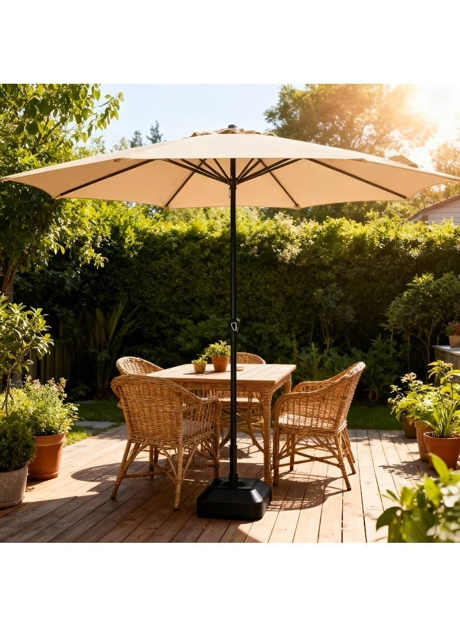 Vparty Outdoor Patio Umbrella - Outdoor Leisure Sun Umbrella Beach Umbrella, Foldable Sun Umbrella, Stall Umbrella Sunscreen Umbrella Center Post Umbrella, Suitable for Courtyards, Garden Decoration, Is a Good Choice for Camping Dinners - Image 4