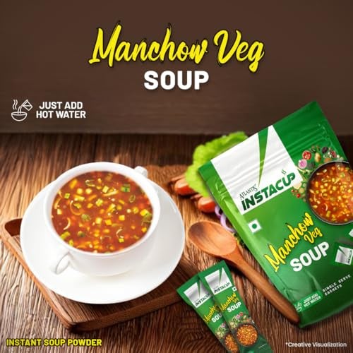 Atlantis Instacup Manchow Veg Soup, 18 Sachets of 20g Each, Single Serve - Image 5