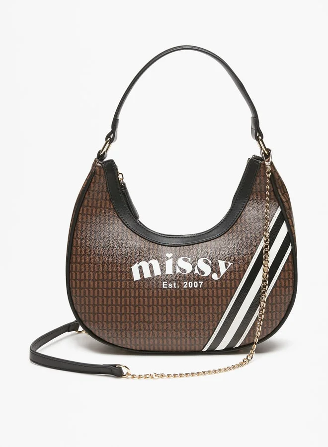 ميسي Women's Monogram Print Shoulder Bag