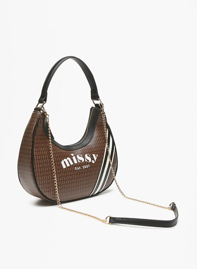 ميسي Women's Monogram Print Shoulder Bag