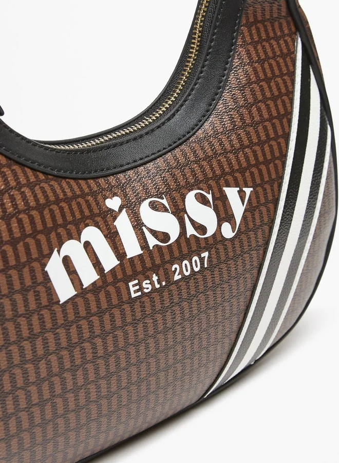 ميسي Women's Monogram Print Shoulder Bag