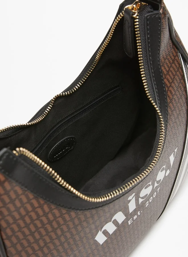 ميسي Women's Monogram Print Shoulder Bag
