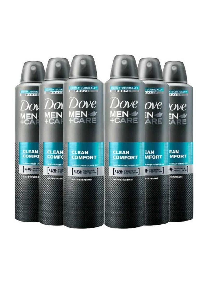 بخاخ دوف للرجال + العناية بالنظافة والراحة، النسخة العالمية، 250 مل (عبوة من 6 قطع)