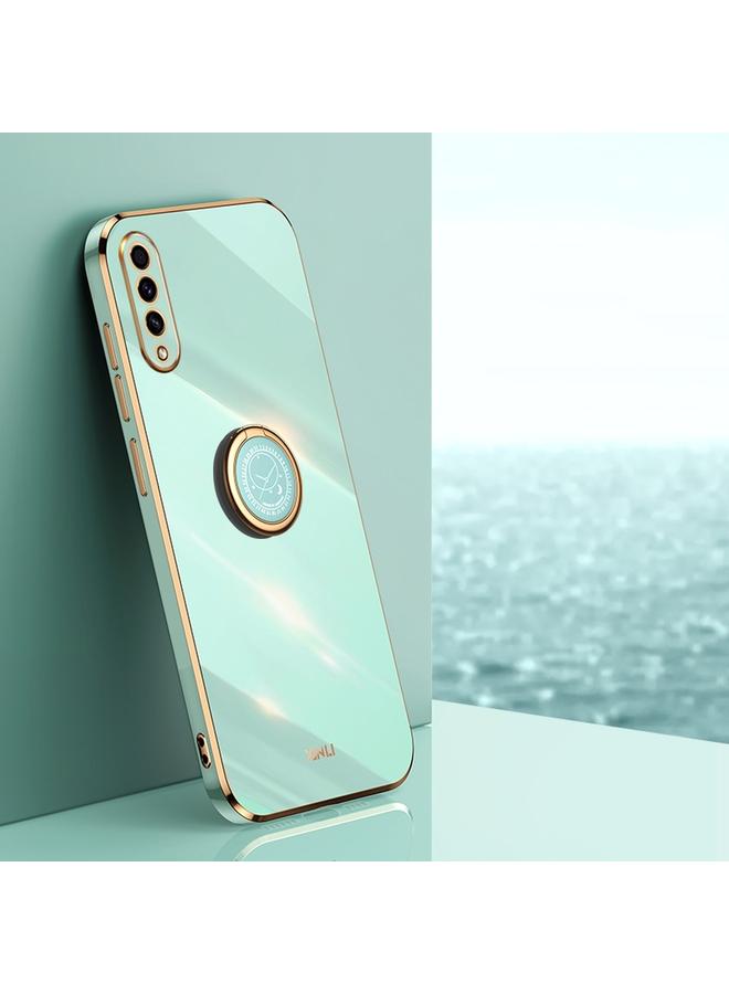 S-TOP Case For Samsung Galaxy A50 XINLI Straight Edge 6D Electroplate TPU Phone Case with Ring Holder - Image 1