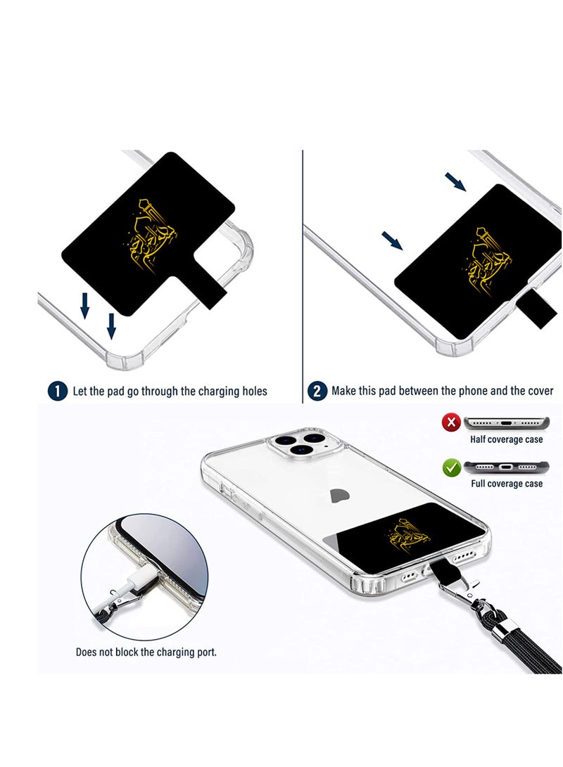 TLAXCA 4 in 1 for iPhone 15 Pro Case with 2 x Tempered Glass Screen Protector 1 x Universal Cell Phone Lanyard Fashionable Design Phone Cover for Women Girls Gradient Color - Image 5