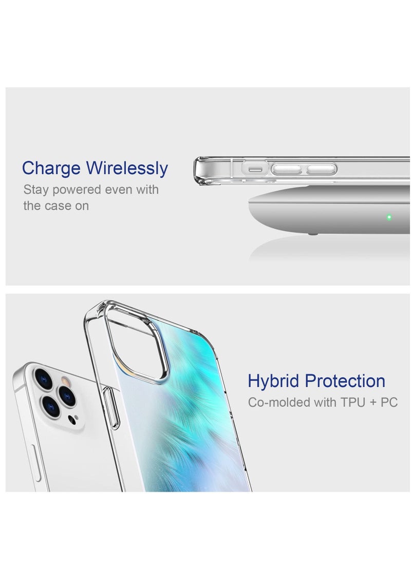 TLAXCA 4 in 1 for iPhone 15 Pro Case with 2 x Tempered Glass Screen Protector 1 x Universal Cell Phone Lanyard Fashionable Design Phone Cover for Women Girls Gradient Color - Image 4