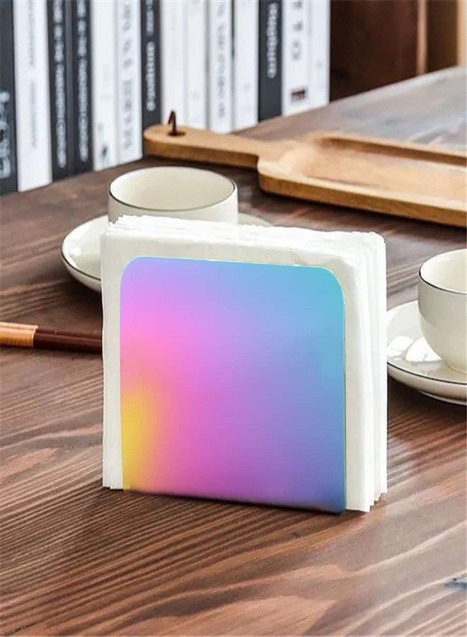 maiwalk Tissue Paper Napkin Holder Rainbow Kitchen Accessories Stainless Steel Farmhouse Napkins Holder for Kitchen Dining Table Classic Restaurant Home Tabletop Decor - Image 3