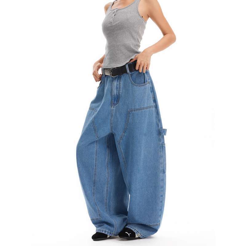 Unisex Classic Denim Jeans Loose Fit Daily Outdoor Wear - Image 5
