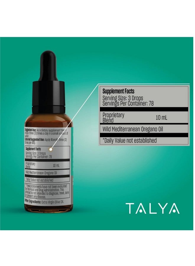 TALYA Oregano Oil 0.34 fl.oz | Oil of Oregano Liquid | Immune Support, High Carvacrol, Digestive Health | Non-GMO | Vegan | Mediterranean Oregano - Image 3