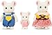 OLEOCA Family White Mouse Figures Set of 3 Collectible Flocked Mini Dolls with Removable Clothes Miniature Dollhouse Pretend Play Figures for Kids Ages 3 - Image 2