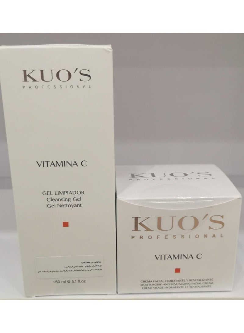 Kuos vitamin c cream 50 ml + Cleanser Free