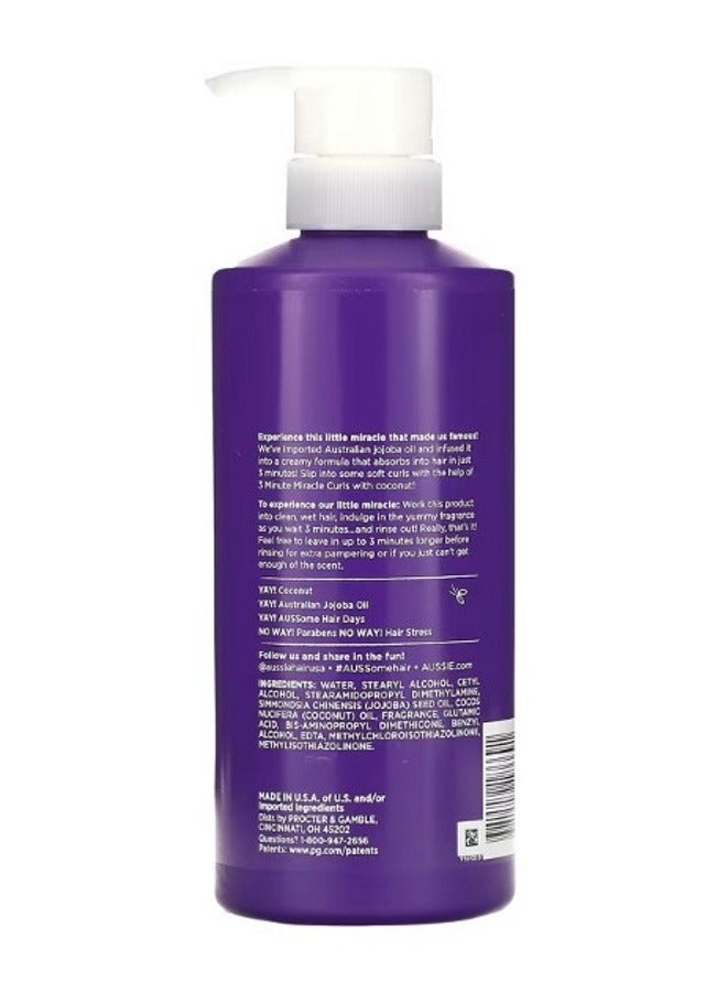 Aussie 3 Minute Miracle Curls Deep Conditioner With Coconut  Australian Jojoba Oil 16 fl oz 475 ml - Image 2