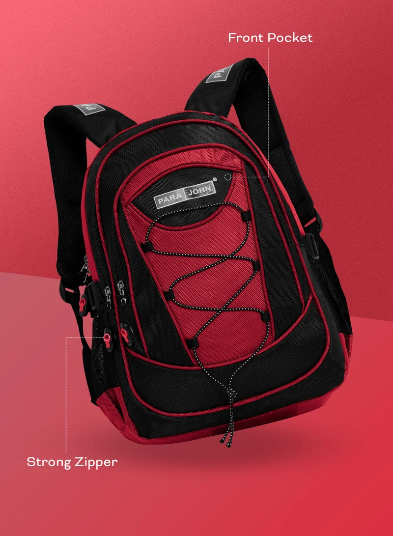 PARAJOHN Classic Students School Backpack Red