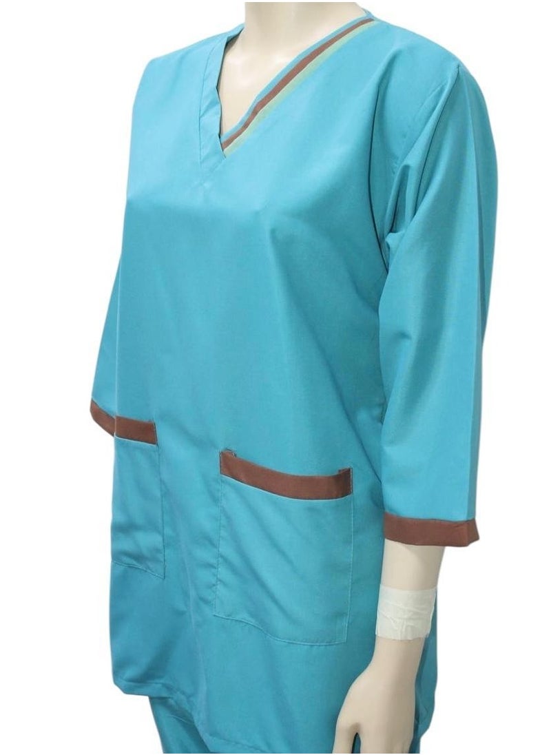 1home - Housemaid Uniform Maid Nanny Scrub Suit 3 piece set - Image 1