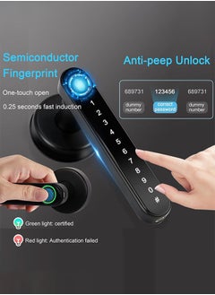 Taimi Zinc Alloy Built-in Smart Door Lock Durable, Secure and Versatile With Fingerprint, Password, Mechanical Key and App Integration  - Image 4
