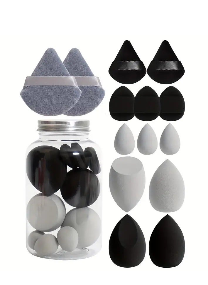 Generic 14-Piece Makeup Sponge Set- Multi soft color Mini Makeup Sponge, Powder Puff Long Lasting Beauty Sponge Wet & Dry Use for Women  - Image 1