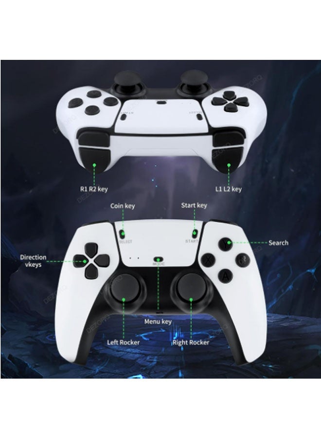 Neutral 2.4G wireless gaming controller, equipped with a 64GB TF card, featuring over 20,000 built-in games and 20+ emulators. High-definition output system, plug-and-play functionality, suitable for players of all ages. (White) - Image 3
