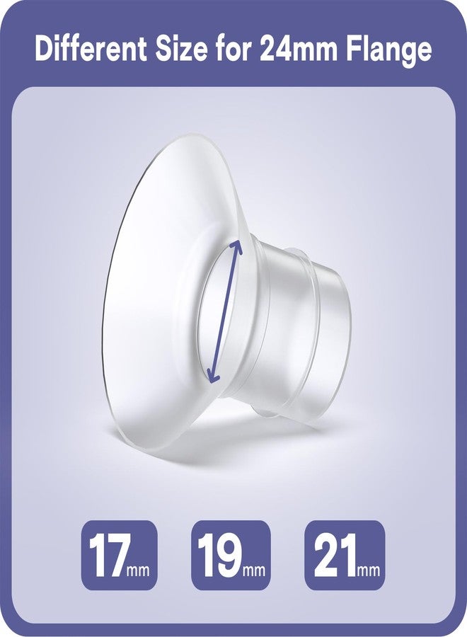 RUVALINO Flange Insert 17mm, Compatible with Breast Pump (S12A/S12/S12 Pro/S10/S9 Pro/S9) 24mm Shields/Flanges, Reduce 24mm Tunnel Down to 17mm, 2PCS - Image 2
