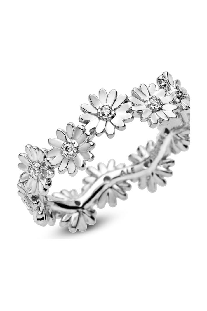 PANDORA Daisy Sterling Silver Ring with Clear Cubic Zirconia - Image 2