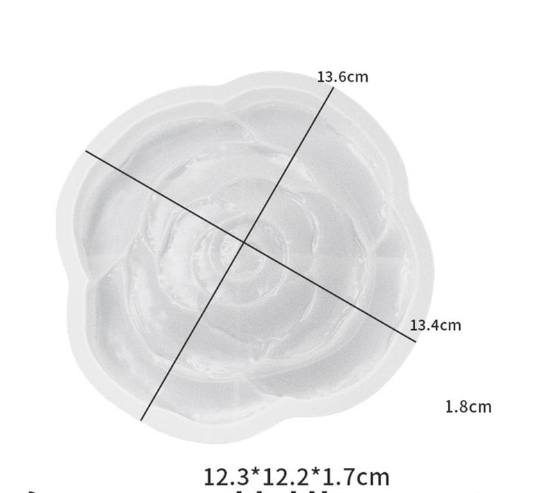 SNOOGG Pack of 2 Resin Mould Flower Tray Silicone Mould for epoxy Resin Casting and Resin Art, Anniversay gifiting DIY Crafts Home Decoration Wedding - Image 2