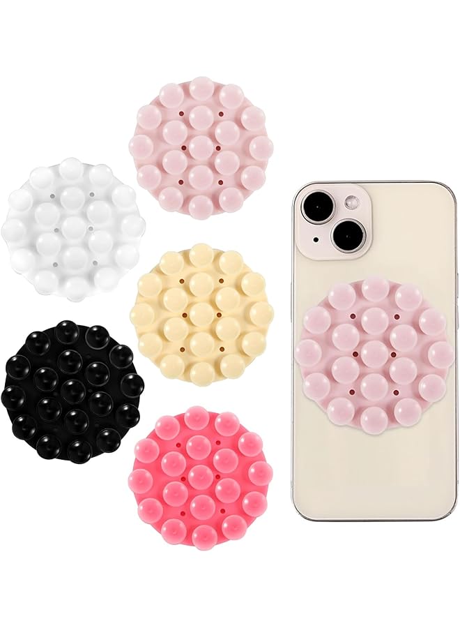 أوزيغالور مجموعة من 5 حاملات شفط من السيليكون للهاتف، حافظة هاتف لاصقة مضادة للانزلاق وحامل هاتف محمول للسيارة - Image 1