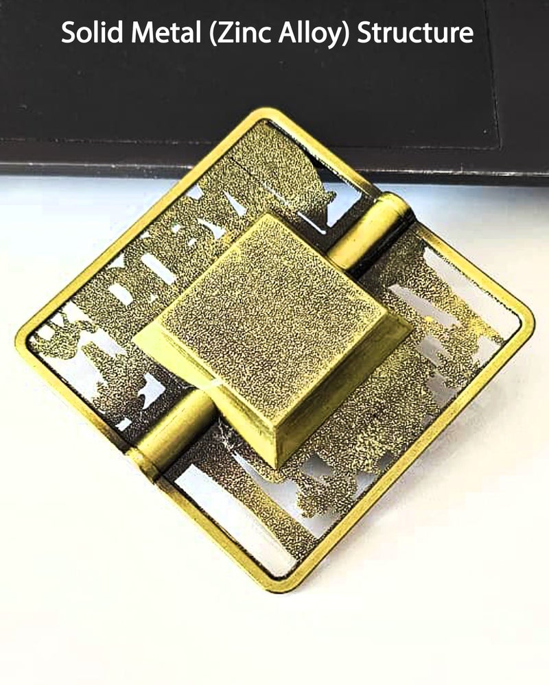 Souvenir Souq 2pcs Dubai Skyline Metal Ashtray Made of Zinc Alloy – UAE Flag Colors with Burj Al Arab, Burj Khalifa Atlantis, Camel & Palm Tree, Greenish color finish - Image 2