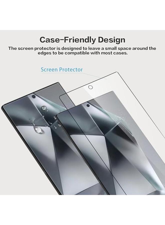 erorex 3 Plus 3 Pack 9H Tempered Glass Screen Protector For Samsung Galaxy S24 Ultra 5G, With Installation Alignment Frame Support Fingerprint Unlock Anti Scratch Film Screen Protector  - Image 5