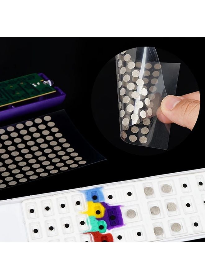 1 Sheet 6mm Self Adhesive Conductive Tape Dots Repair Sticky Contacts For Remote Control Keyboards Game Consoles - Image 2