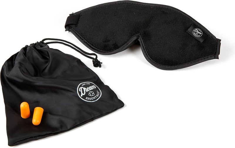 Dream Essentials Escape Luxury Travel and Sleep Mask with Earplugs and Carry Pouch - Black - Image 5