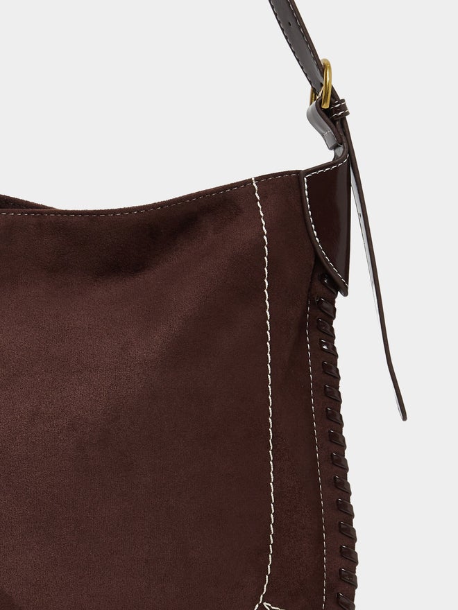 Styli Styli Contrast Stitch Detail Shoulder Bag with Adjustable Handle  - Image 3