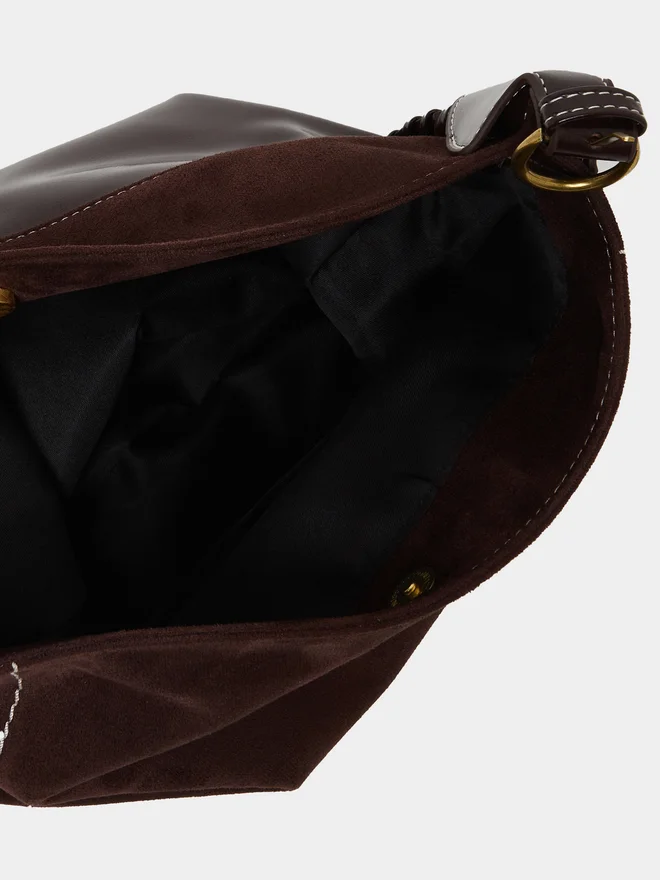Styli Styli Contrast Stitch Detail Shoulder Bag with Adjustable Handle