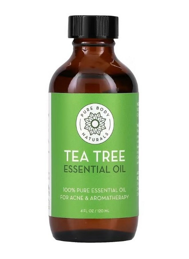 PURE BODY NATURALS Essential Oil Tea Tree  4 fl oz 120 ml  - Image 1