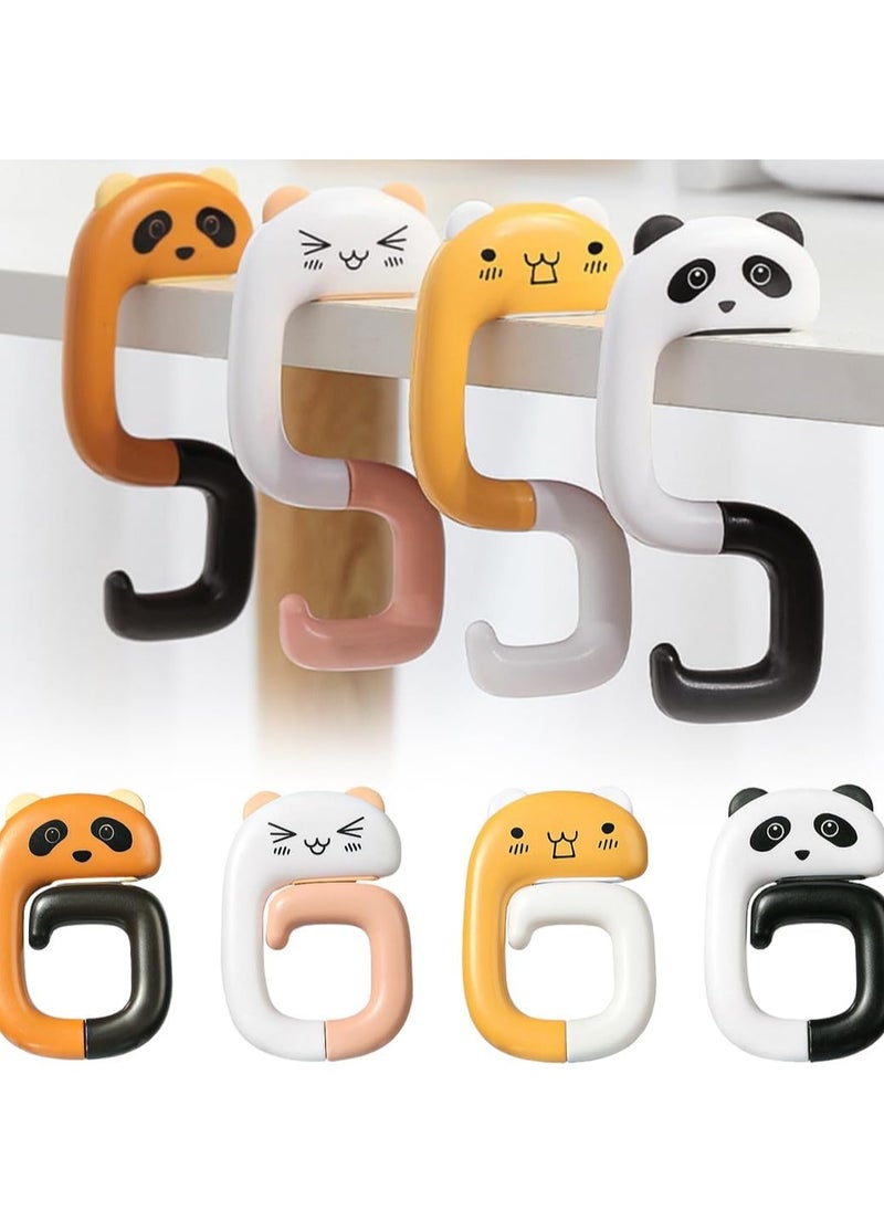 spa luxetique 4 Pieces Table Bag Hook, Table Bag Holder Portable Office Bag Hanger Foldable Handbag Hook for Women  - Image 1
