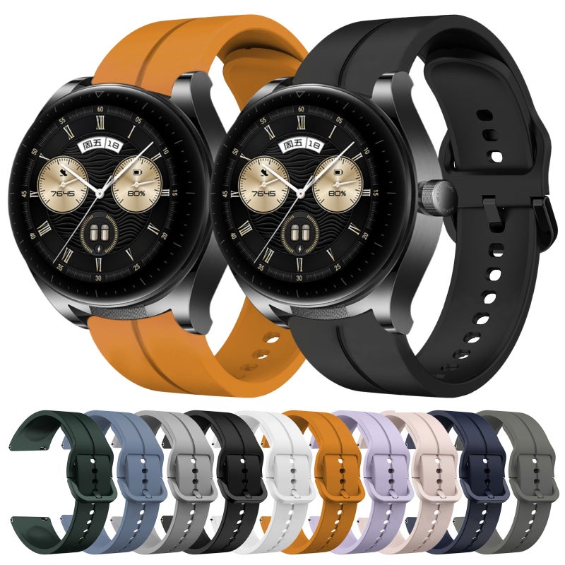 erorex For Huawei Watch Buds 22Mm Loop Silicone Watch Band(Black) - Image 3