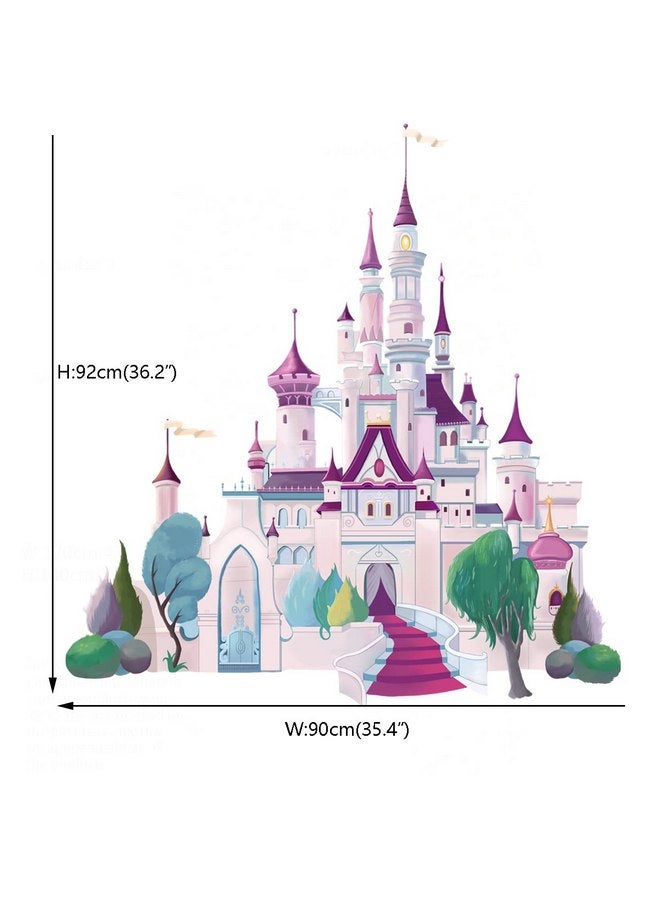 Runtoo Large Castle Wall Art Decals for Girls Bedroom Princess Wall Stickers Nursery Kids Home Decor - Image 2