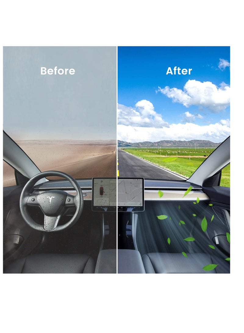 Excefore Air Filter for Tesla Model 3 Filter Accessories, Replacement Cabin Air Filter for Model 3/Y 2017-2023, with Activated Carbon Replacement Cabin Air Intake Filter (2 Pcs) - Image 3