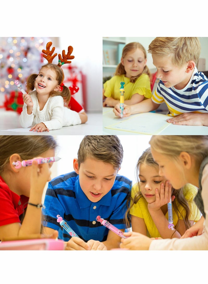 Excefore Ballpoint Pen, 24 Pack 0.5mm 10-in-1 Multicolor Ballpoint Pen 10 Colors Retractable Ballpoint Pens - Image 2