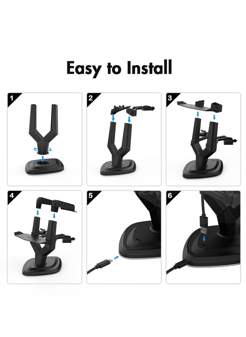 Y&D - for Oculus Quest, Quest 2, Rift or S VR Headset and Touch Controllers Charging Dock Display Stand Accessories - Image 1